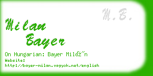 milan bayer business card